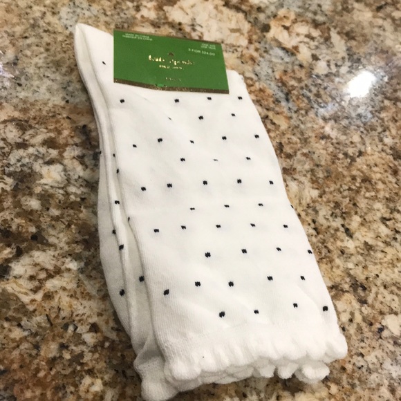 Kate Spade ♠️ new crew socks fits women size 5-10
